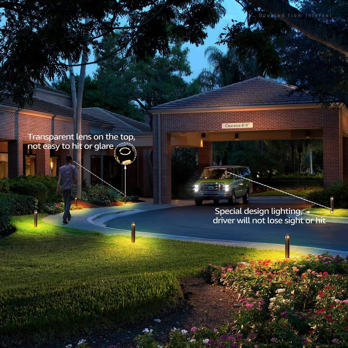 12-Pack Low Voltage Bollard Pathway Lights N315