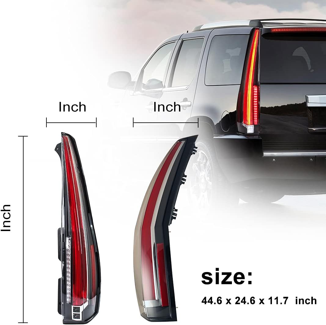 Clear LED Tail Lights Assembly for Cadillac Escalade ESV Y50337