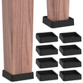 8 Pcs Non Slip Rubber Furniture Coasters Black O325892