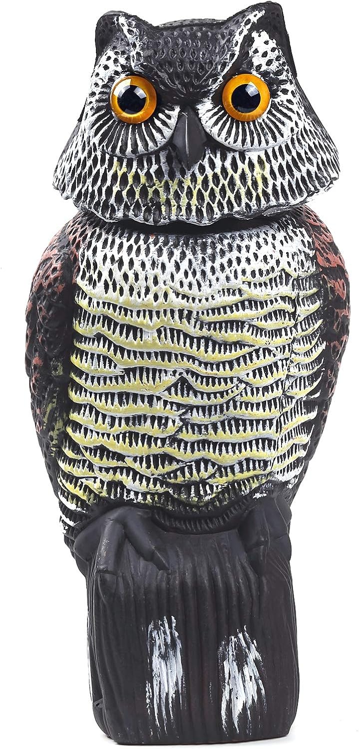 Owl Decoy with Rotating Head M97434