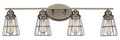 Brushed Nickel 4 Light Steel Cage Sconce T462050