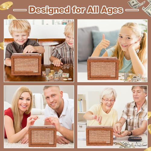 Wooden Savings Box with Money Target and Numbers O2437
