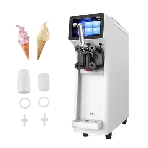 1000W Single Flavor Soft Serve Ice Cream Machine 2.7 to 4 Gal/H 110V S1036