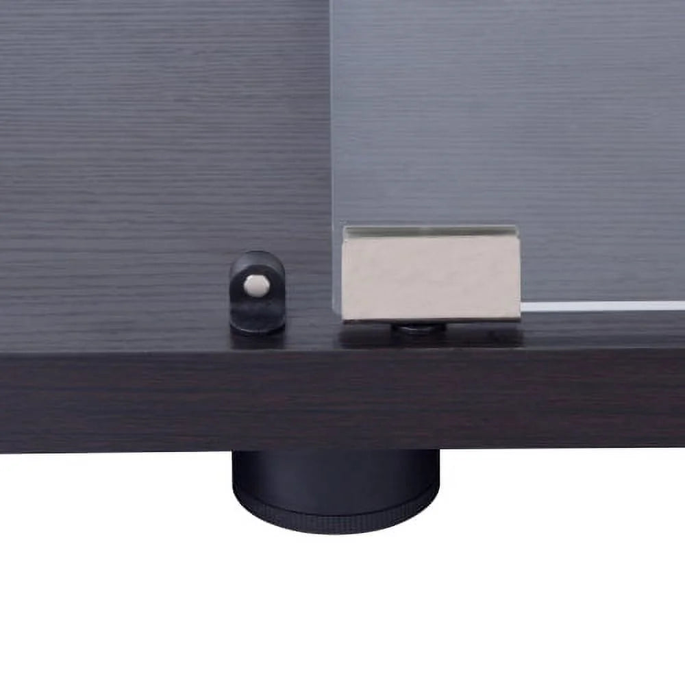 Black Glass Display Cabinet with 3 Shelves P209