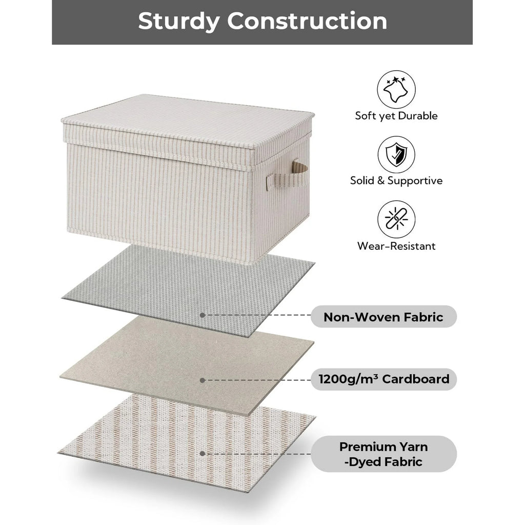 Gray Large 3-Pack Storage Bins with Lid M320