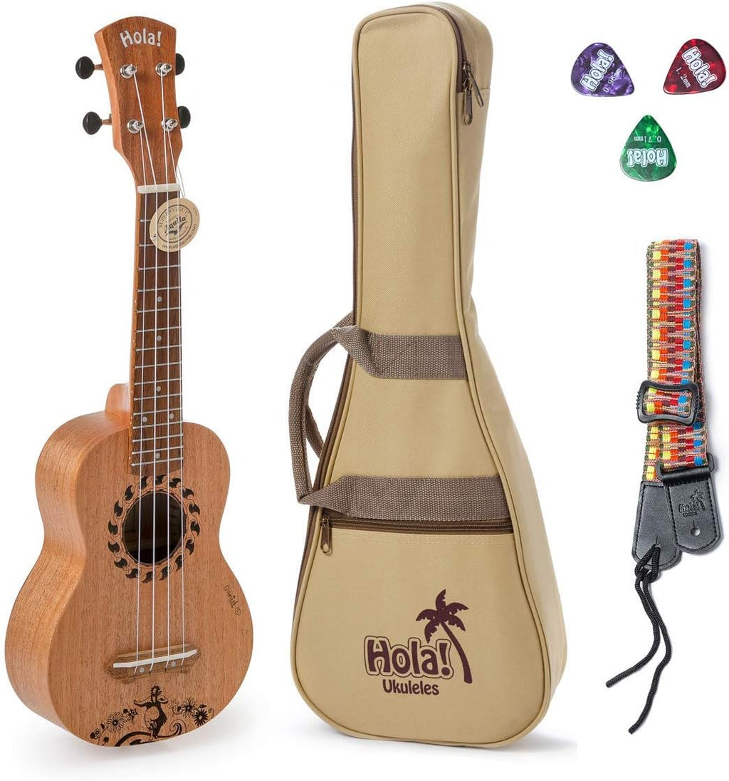 Mahogany Soprano Ukulele Bundle with Padded Gig Bag Y508