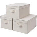 Gray Large 3-Pack Storage Bins with Lid M320