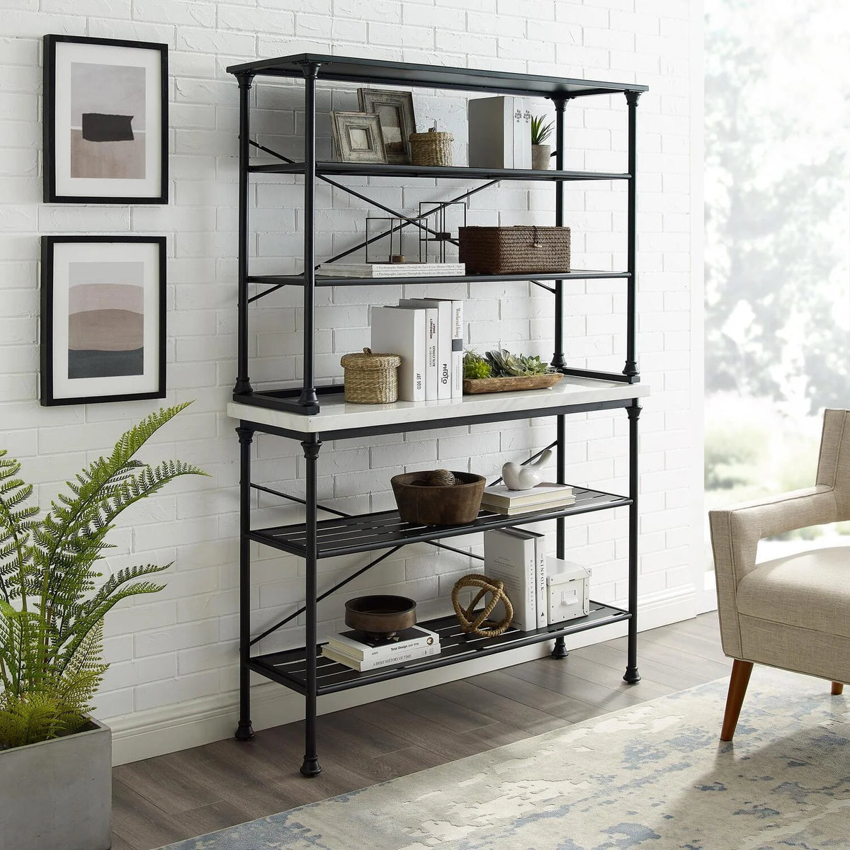 Matte Black Baker's Rack A115