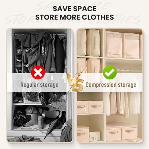 Gray Large Self Compression Storage Bag B243916