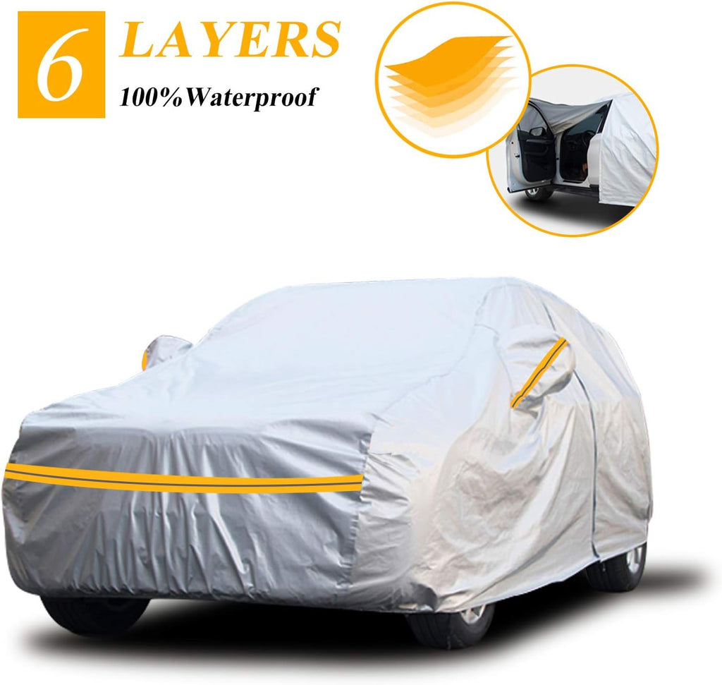 Waterproof All Weather Car Cover with Zipper Cotton O379110