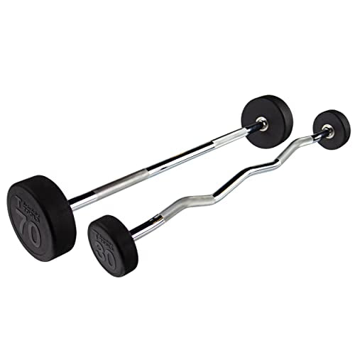 Rubber Coated Fixed Weight Straight Barbell V248527
