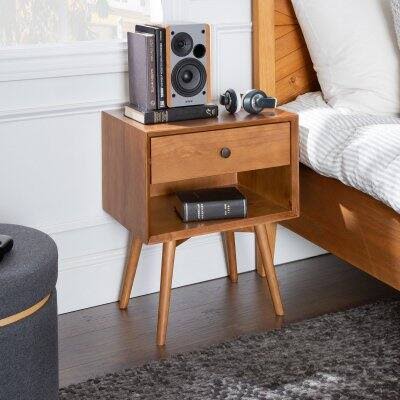 Solid Wood Nightstand S945