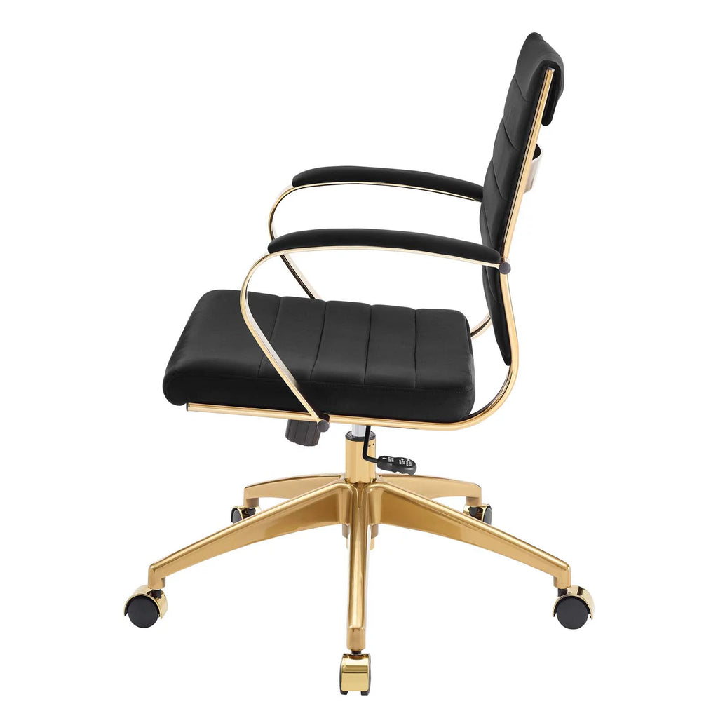 Black Velvet Computer Work Desk Chair U23730