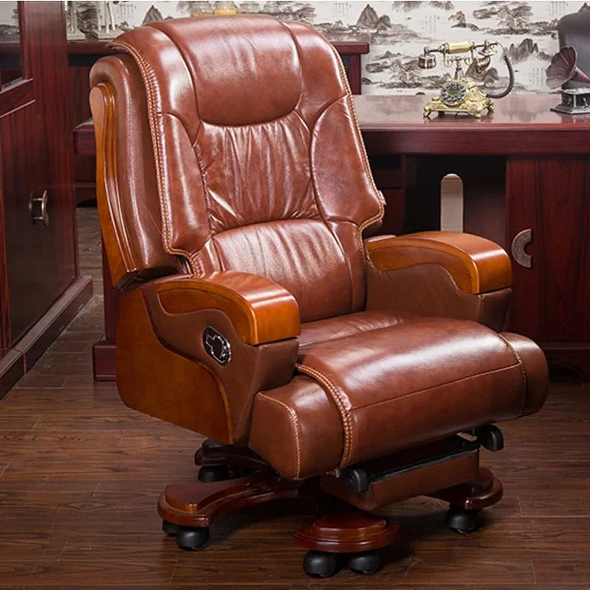 Leather Recliner Ergonomic Computer Massage Chair O46827
