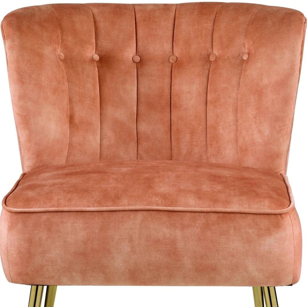 Burnt Orange Velvet Slipper Chair M513