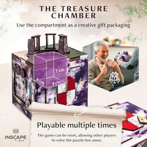 Interactive Wooden Puzzle Box with Hidden Compartments G922