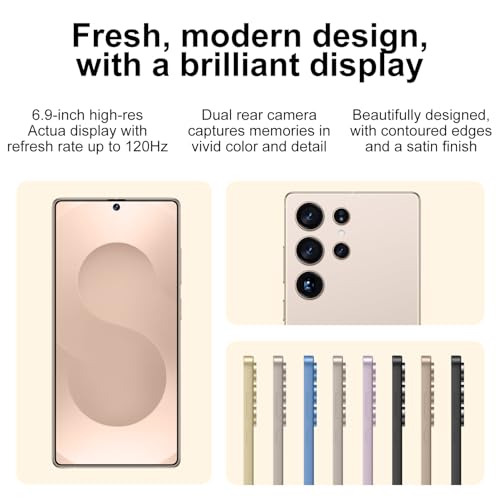 Unlocked Android 5G Cell Phone 8+256GB 6.9" LCD 108MP Camera 6800 mAh L1146