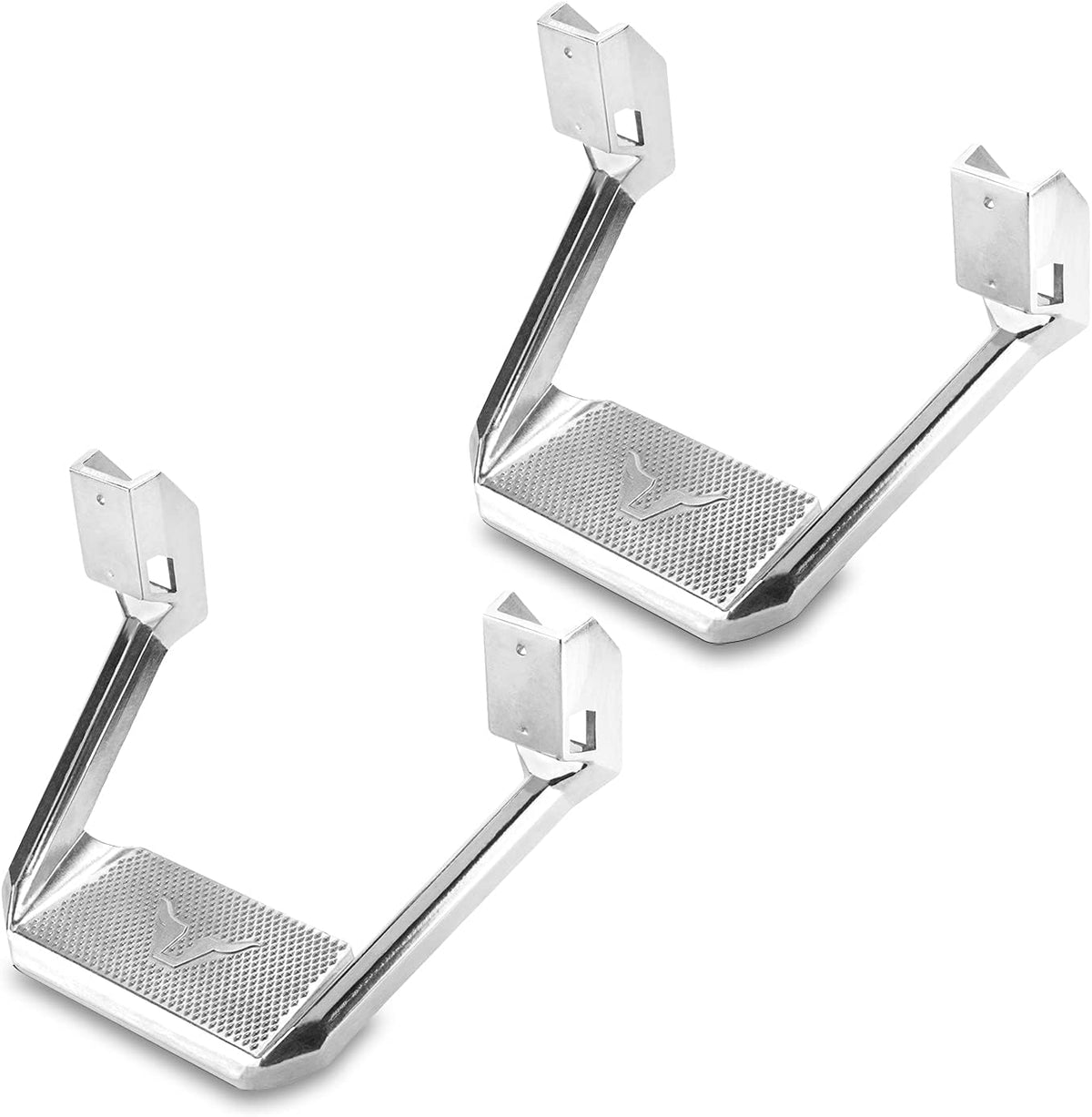 2-Pack Universal Aluminum Side Steps in Polished Silver V422812