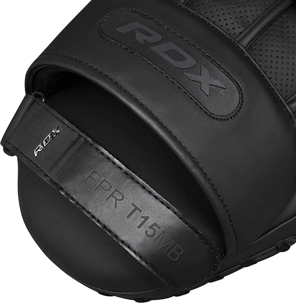 Black Leather Boxing Focus Mitts W194119