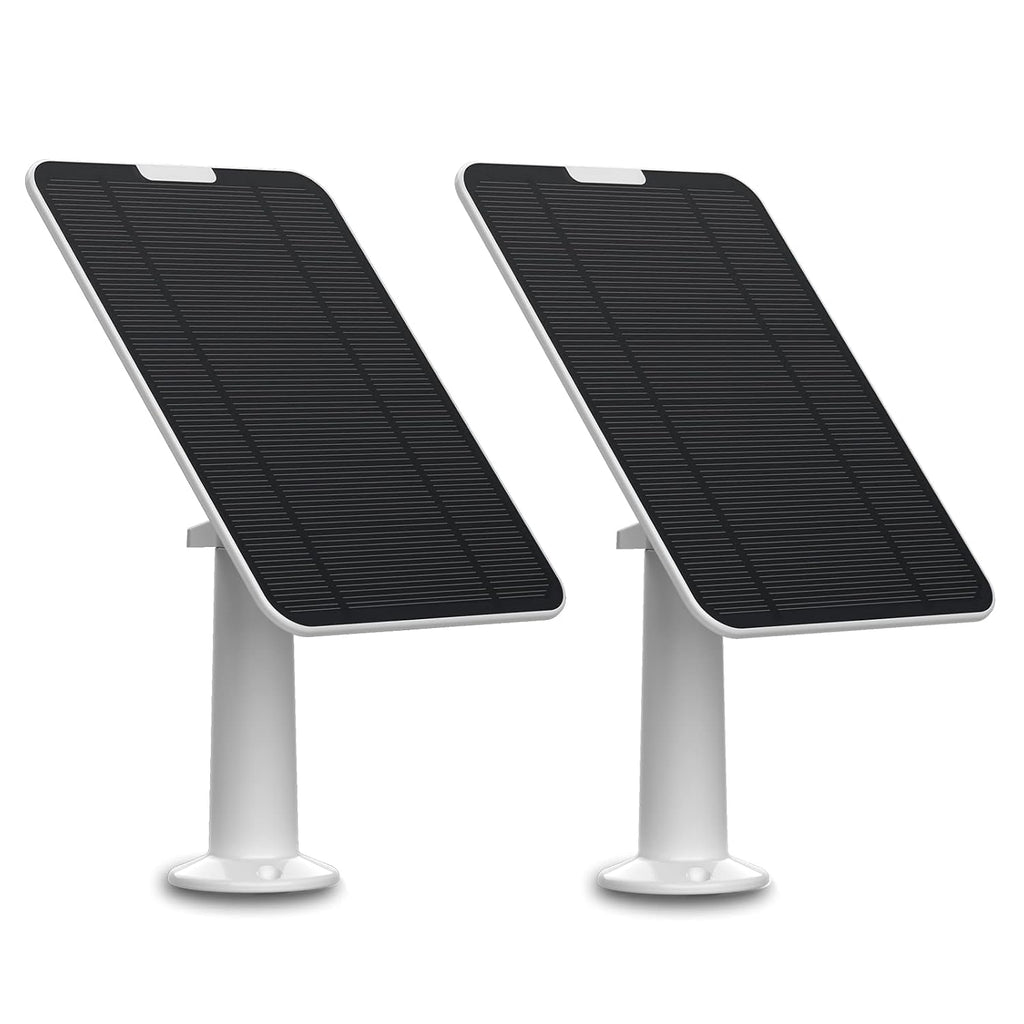 4W 5V Solar Panel with Wall Mount, 13.1ft Power Cable (2-Pack) J50909