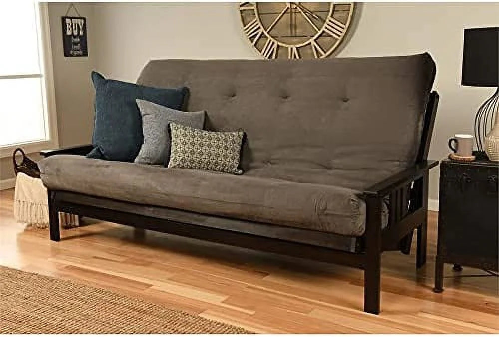 Full Size Gray Suede Futon Mattress B156
