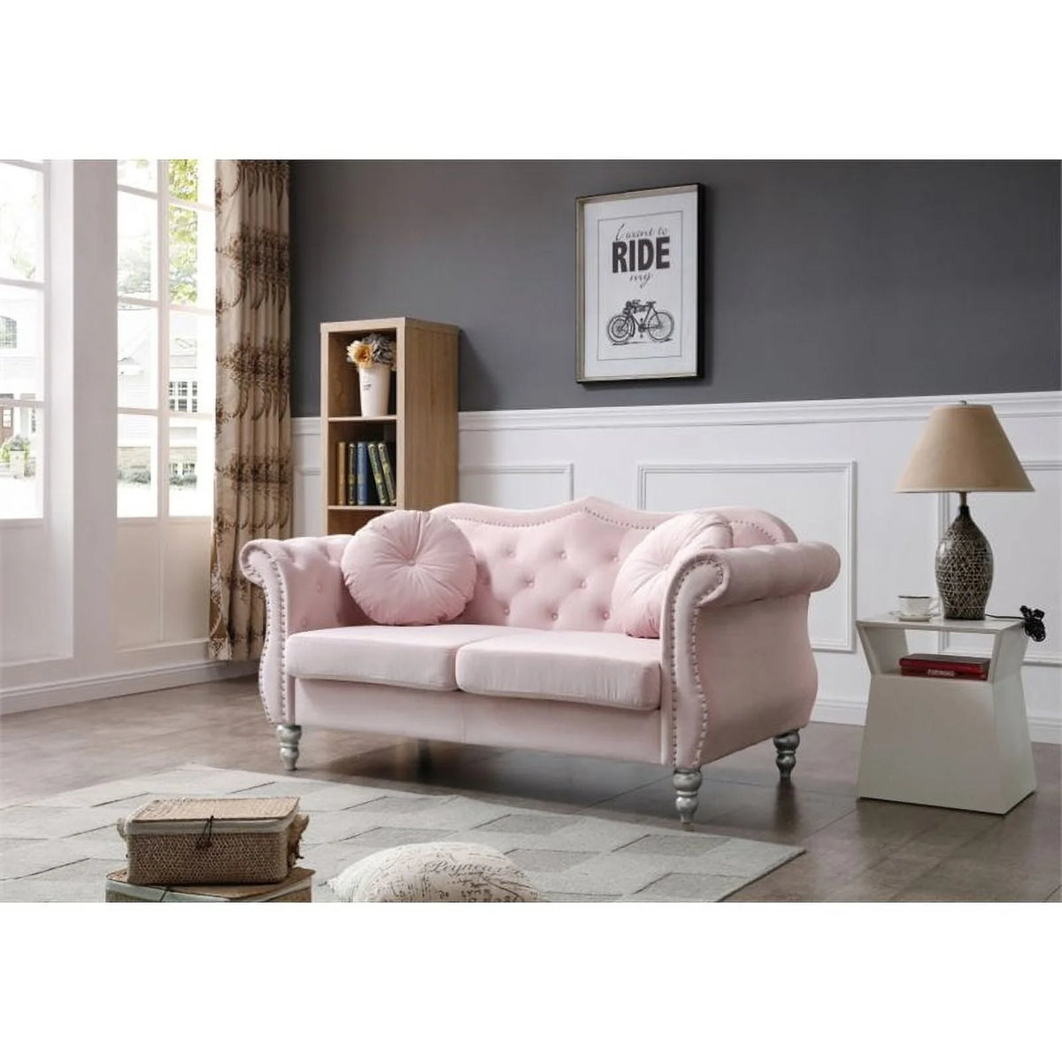 Pink 2-Piece Sofa and Loveseat Furniture Set R356147