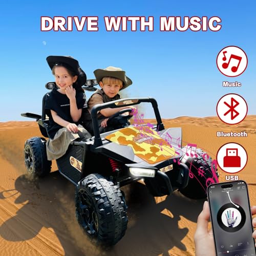 24V 2 Seat Electric Ride on Toy Car with 4 75W Motors J312