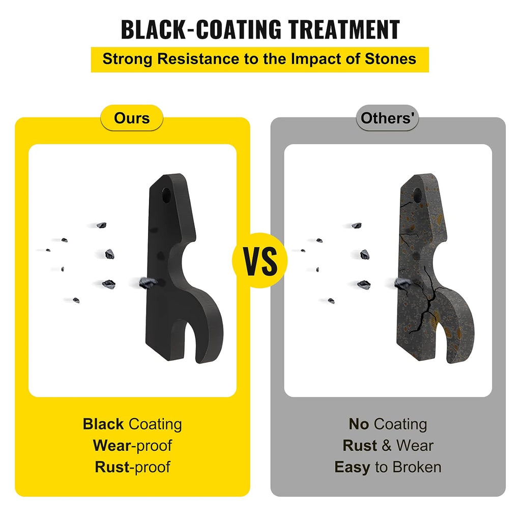 2pcs Black-Coating Steel Bucket Ears Attachment Q191637