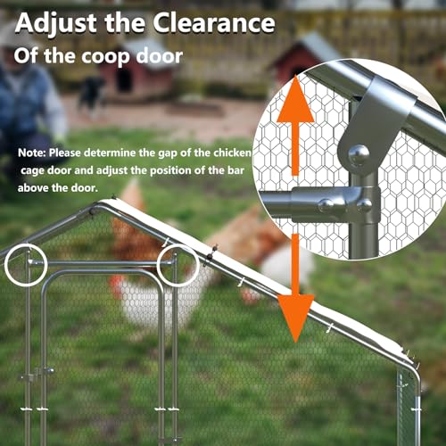 Metal Chicken Coop with Waterproof Cover O865