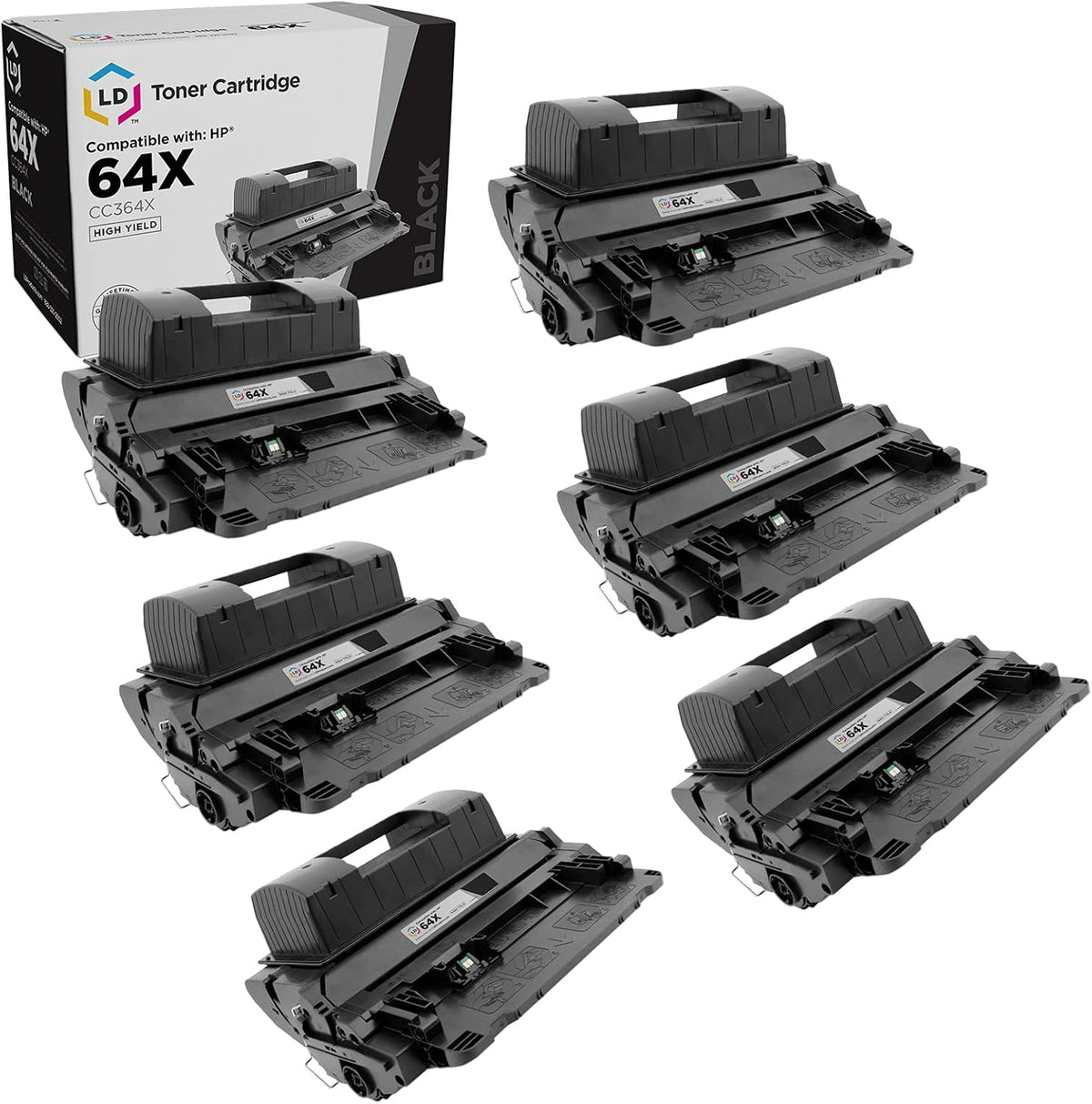 6-Pack Black High Yield Toner Cartridge T62522