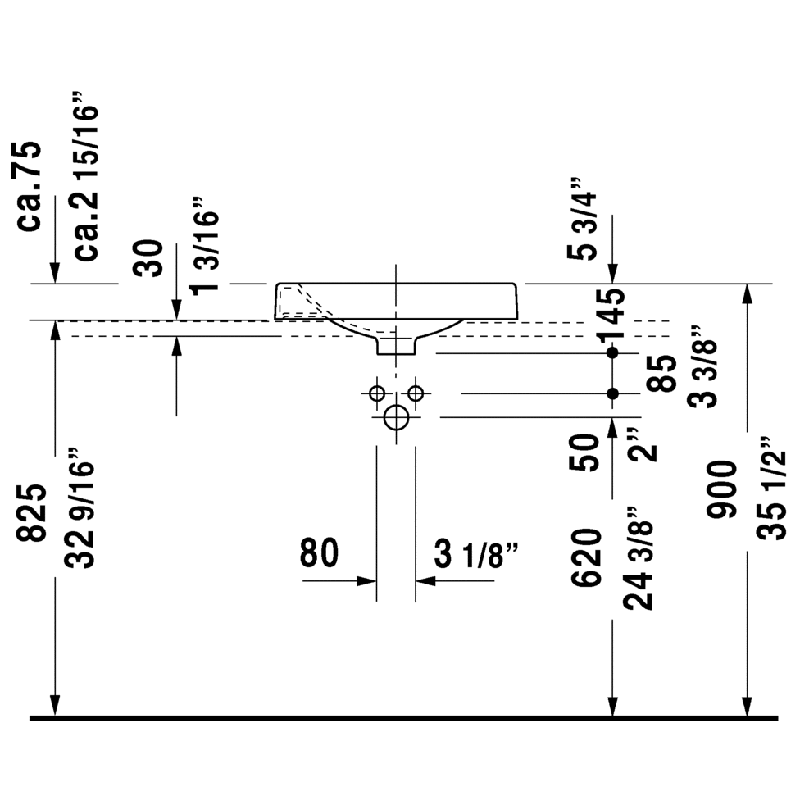 White Above-Counter Basin E746