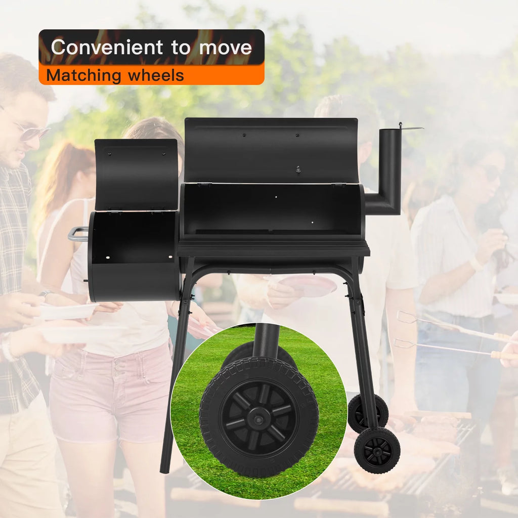 Charcoal BBQ Grill Portable Offset Smoker D298538