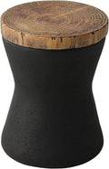 11" Hourglass Shaped Concrete Outdoor Accent Table X886216