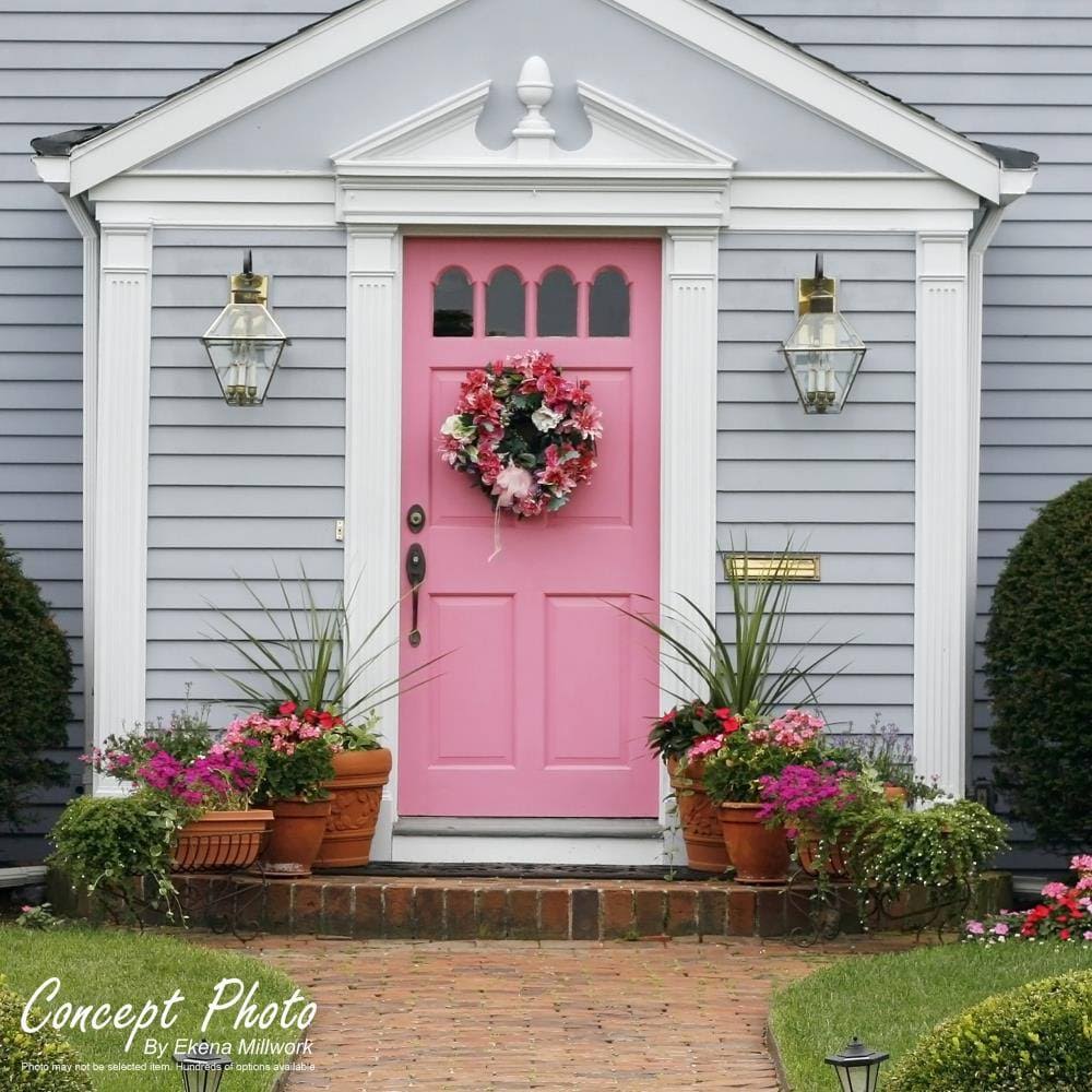 8x22W x 60x22H x 2x22P Two Equal Flat Panel PVC Pilaster with Standard Capital and Base (Pair) N70514