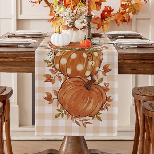 Fall Placemats Set of 4, 12 X 18 Inch Grey Blue Checkered Z152