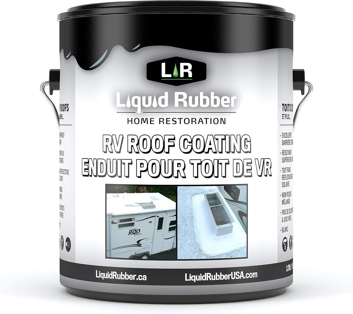 Brilliant White Liquid Rubber RV Roof Coating Sealant, 5 Gallon R730583