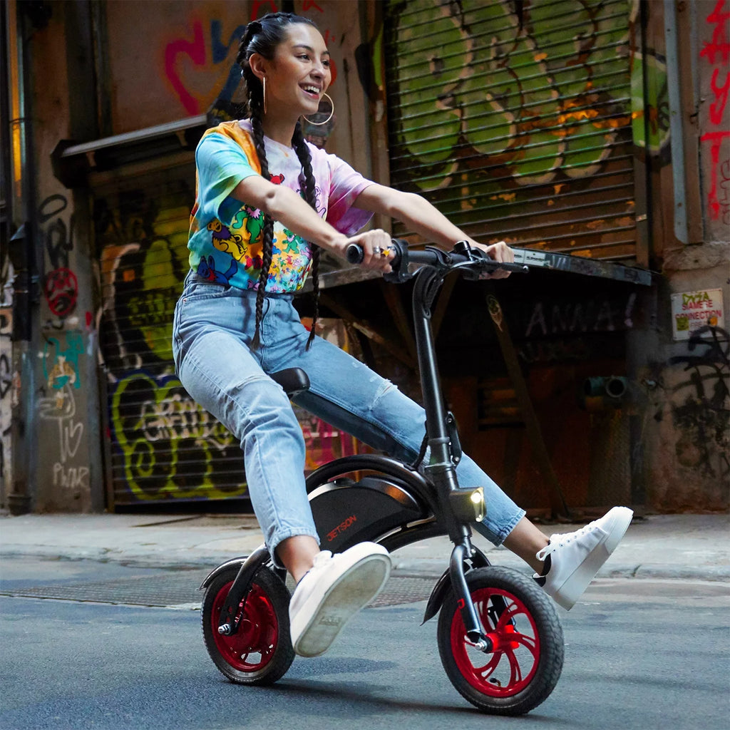 Folding Electric Ride-On with Twist Throttle, Black Y8840