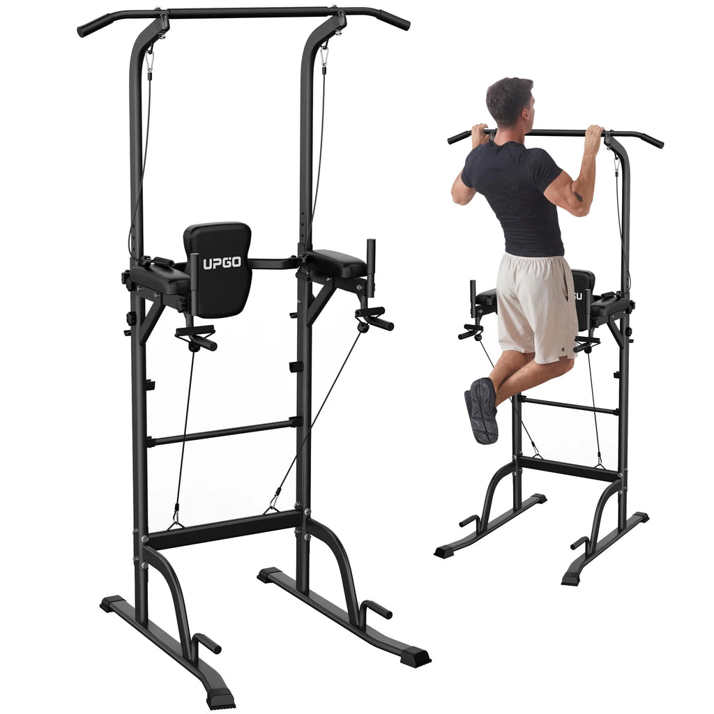 Adjustable Power Tower Dip Station Pull up Bar D913
