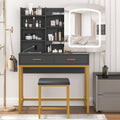 35 inch Vanity Desk with Lighted Mirror and Drawers G1437