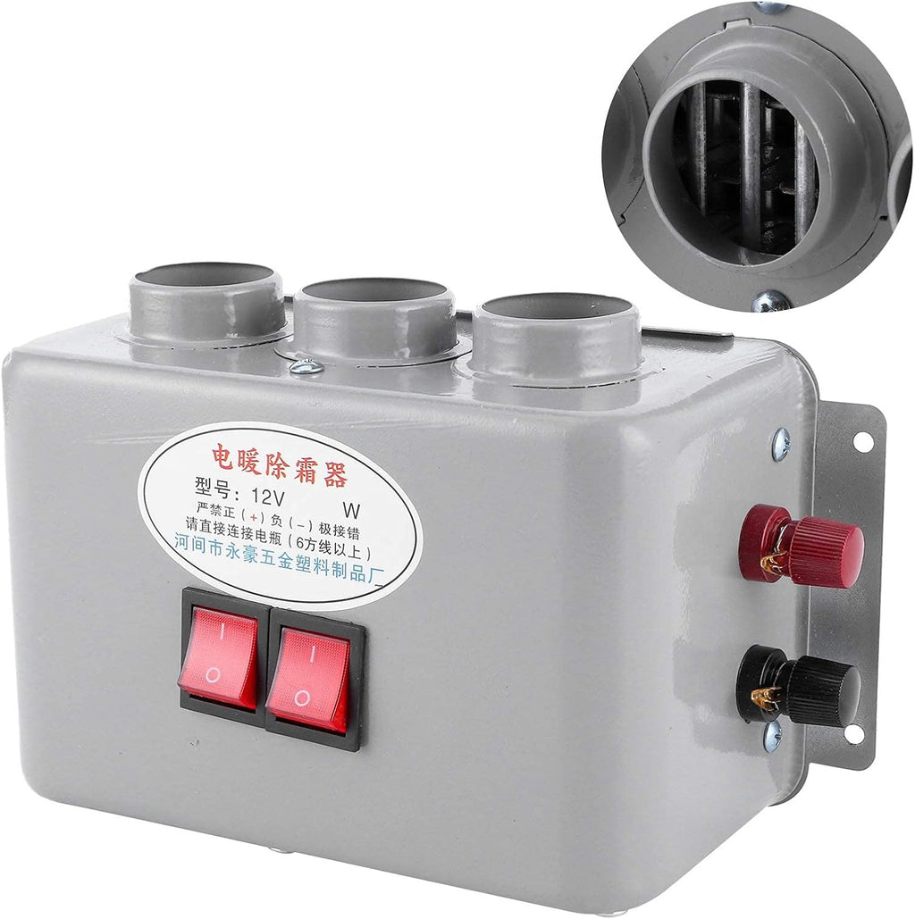12V Compact Car Heater 3 Hole 600W-800W Pack of 2 P315082