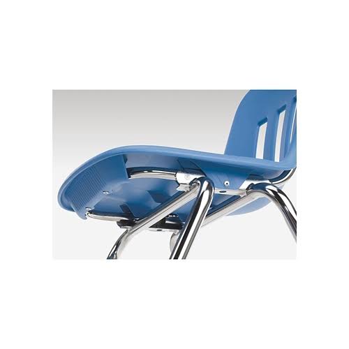 Classroom Chair, Navy Blue/Chrome E536397