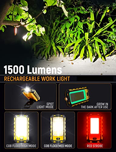 Rechargeable Magnetic LED Work Light 40W 1500Lumens 4 Lighting Modes I132440