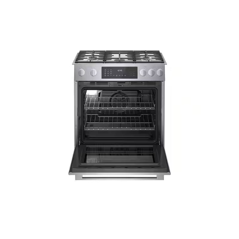 30 in. Slide-In Dual Fuel Range with Gas Stove and Electric Oven in Stainless Steel Q1299