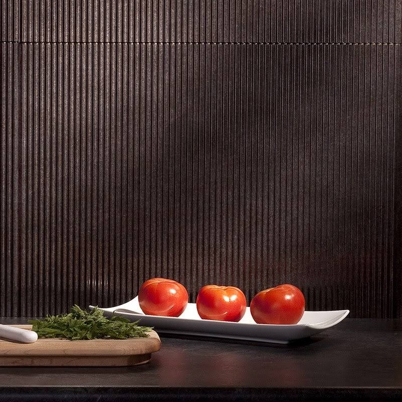 Rib Smoked Pewter Backsplash Kit Y2961
