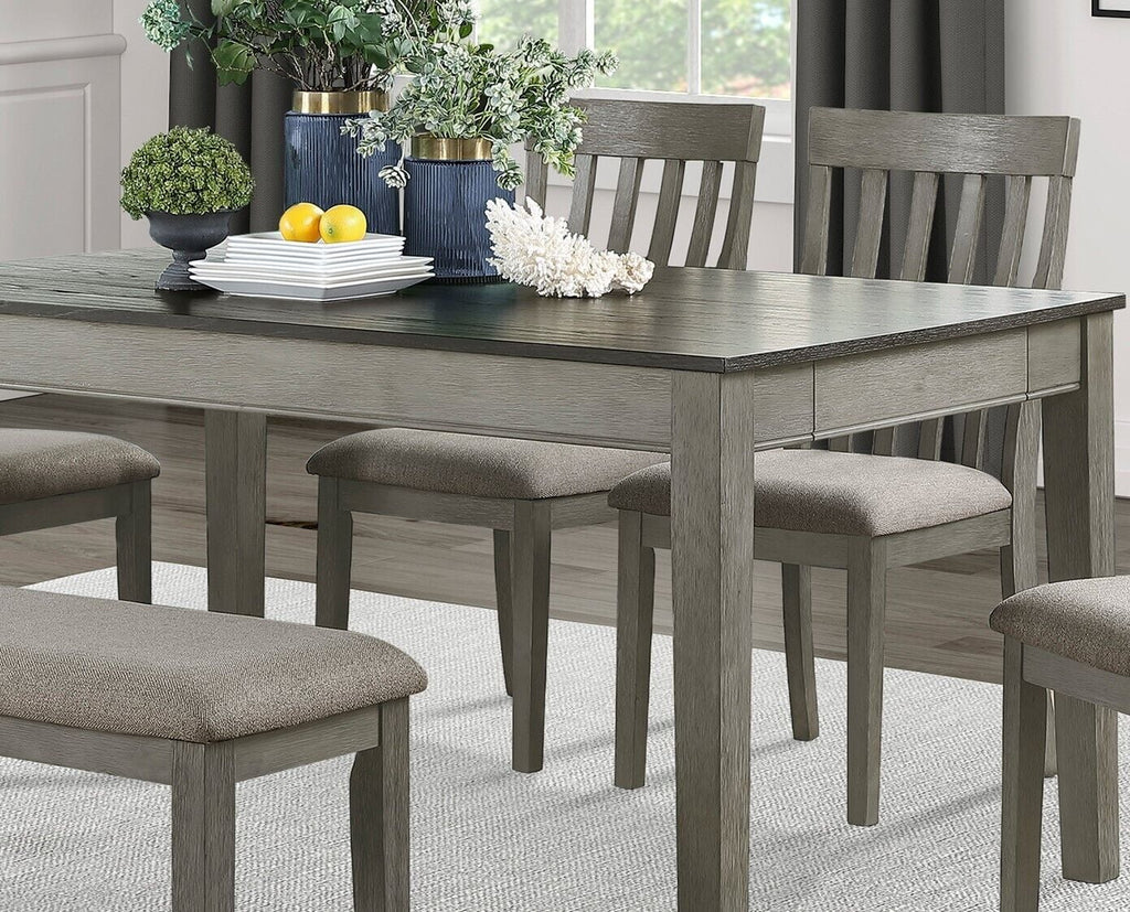 Light Gray 5pc Wooden Dining Set with Drawers D82044