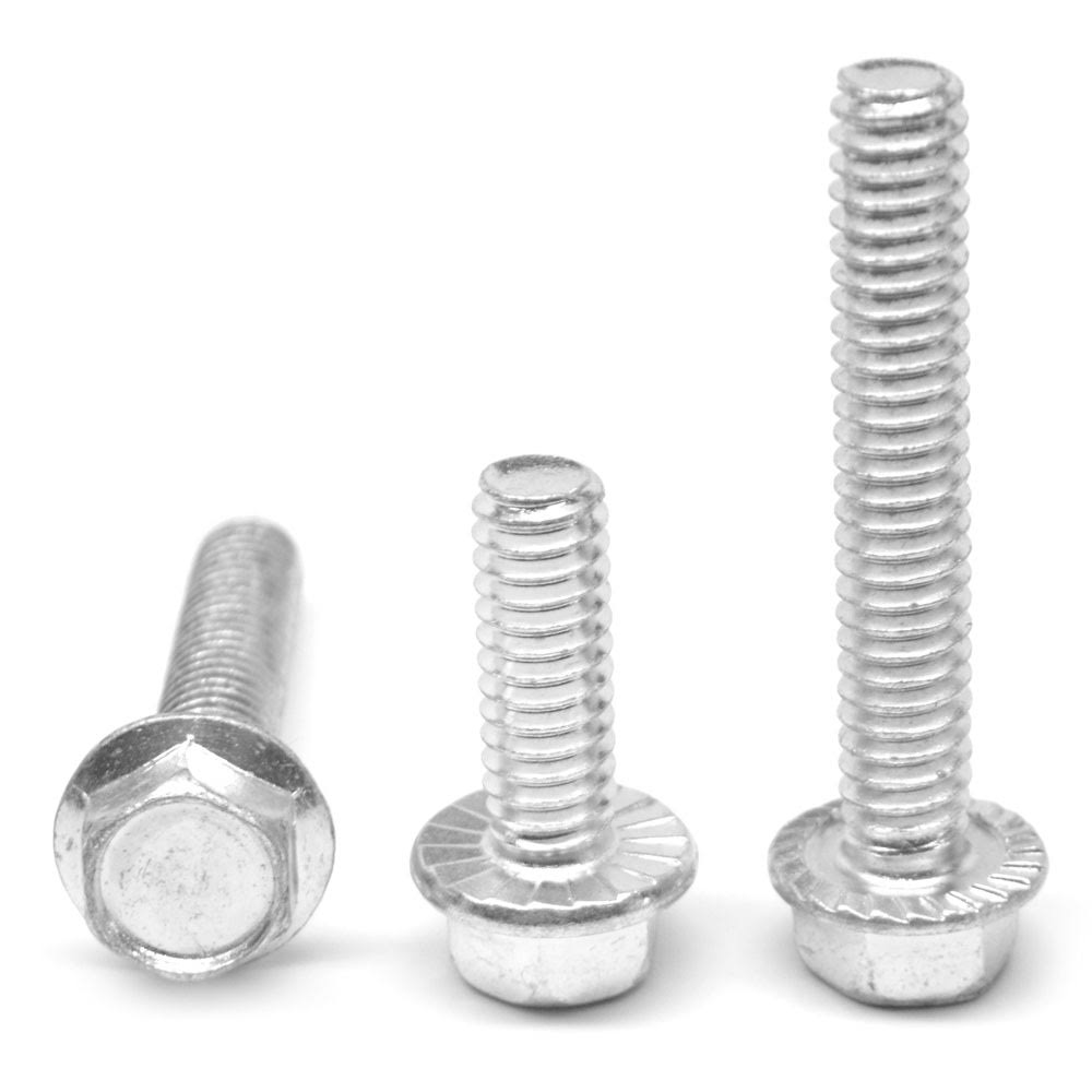 1/2x22-13 x 1 3/4x22 Coarse Thread Grade 5 Hex Flange Screw with Serration Medium Carbon Steel Zinc Plated Pk 50 F61618