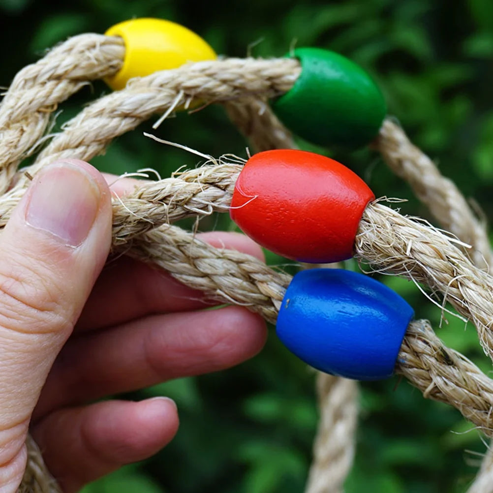 Natural Rope Ring Toss Wooden Toy Beach Toys U293684