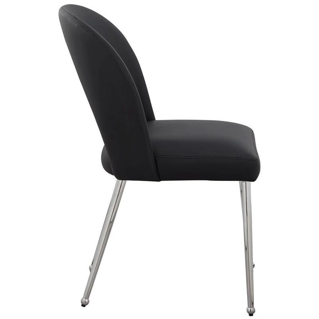 Black Vegan Leather Dining Chair U997