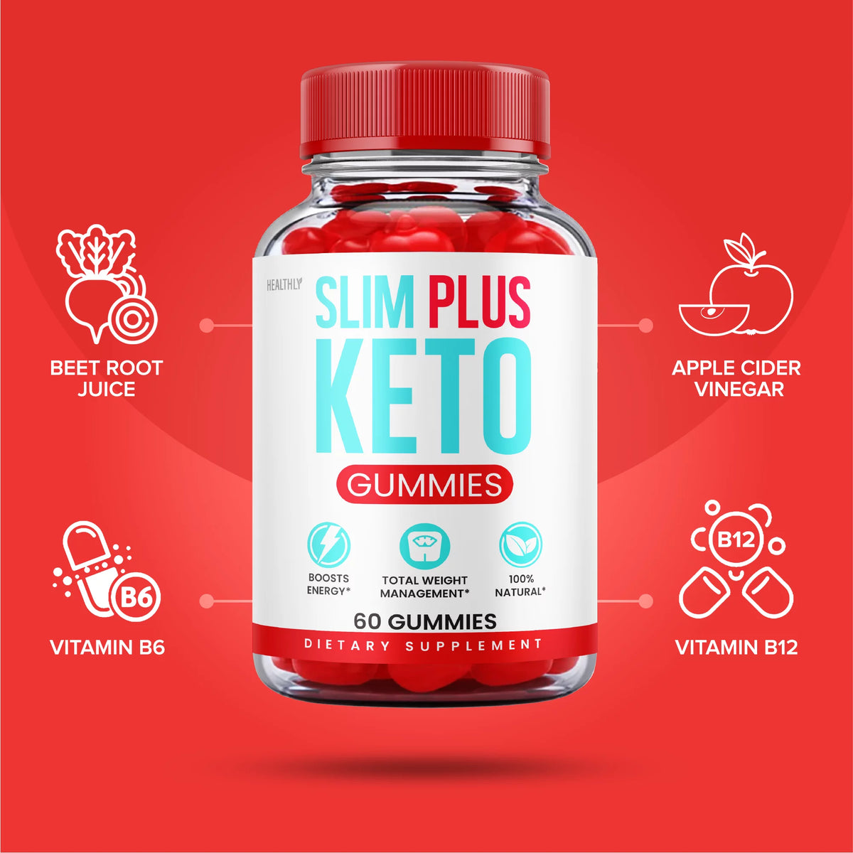 Keto Gummies with Apple Cider Vinegar 60 Gummies N7194