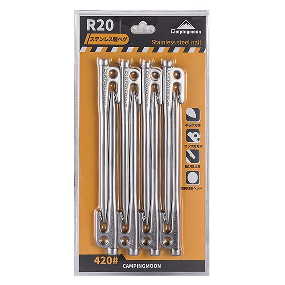Steel Tent Stake with Hook and Hole Design I335427